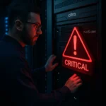 engenheiro de segurança digital inspecionando servidor Citrix com falha crítica