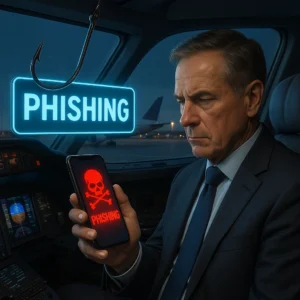 Executivo da aviação impactado por ataque de phishing em ambiente de cockpit