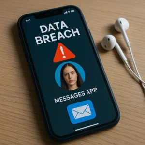 Alerta de vazamento de dados em aplicativo de mensagens no celular